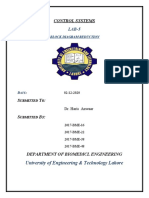Control Systems: University of Engineering & Technology Lahore