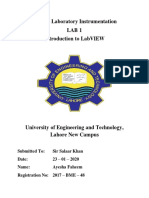 Clinical Laboratory Instrumentation Lab 1 Introduction To Labview