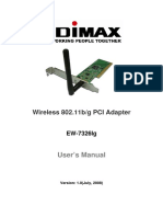 Wireless 802.11b/g PCI Adapter: User's Manual