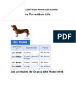 Vocabulario de Los Animales en Alemán