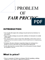 The Problem OF: Fair Pricing