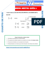 Transformación de Una Fracción Impropia A Un Número Mixto Guía 3