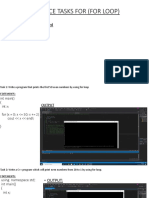 Practice Tasks For (For Loop) : - Name: Shaikh Nehal Ahmed - Roll No.:028