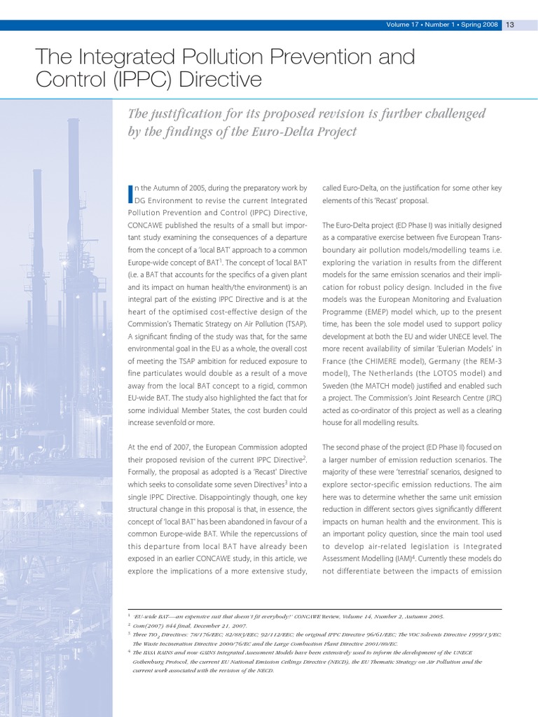 Integrated Pollution Prevention And Control Ippc Directive – DDVLNE