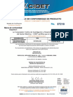 Retie Certificado 07219F BORNERAS