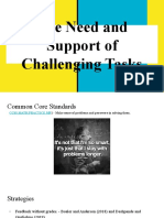The Need and Support of Challenging Tasks