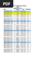 Class Schedule December 10-25, 2010