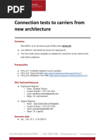 Connection Tests To Carriers From New Architecture: Summary