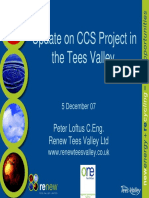 Update On CCS Project in The Tees Valley.: Peter Loftus C.Eng. Renew Tees Valley LTD