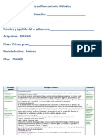 Planeamiento didáctico para discriminación de sonidos en primer grado