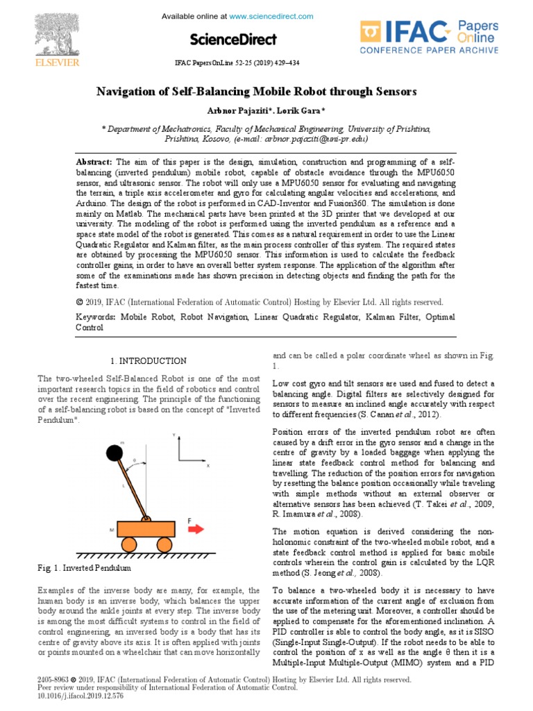 Sciencedirect Sciencedirect | PDF | Kalman Filter | Gyroscope