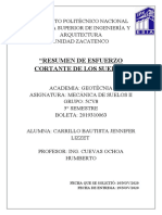 "Resumen de Esfuerzo Cortante de Los Suelos": Fecha Que Se Solicitó: 10/nov/2020 Fecha de Entrega: 19/nov/2020