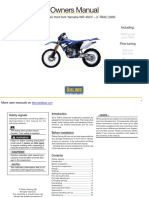 Owners Manual: Öhlins Enduro Front Fork Yamaha WR 450 F - 2-TRAC 2005