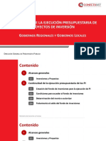 Continuidad de La Ejecución Presupuestaria de Proyectos de Inversión