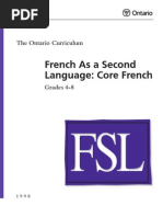 French Ontario Curriculum As Second Language