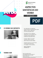 Aspectos sintáticos do verbo: vozes verbais e classificação