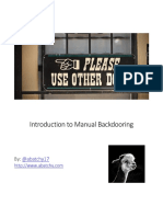 Introduction To Manual Backdooring