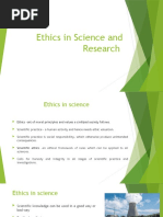 Ethics in Science and Research