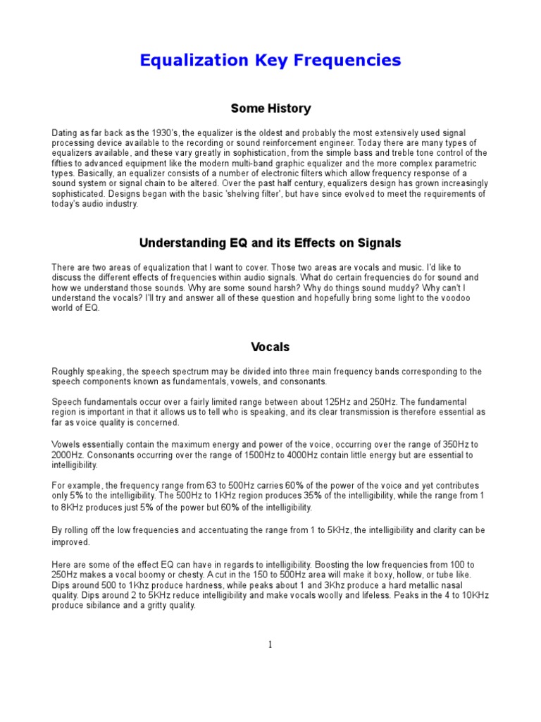 Equalization | PDF