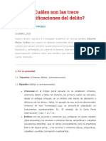 Cuáles Son Las Trece Clasificaciones Del Delito - 13