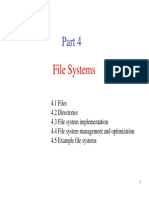 File Systems Part 4: Files, Directories, Implementation & Optimization