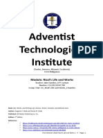 Adventist Technological Institute: Module: Rizal's Life and Works