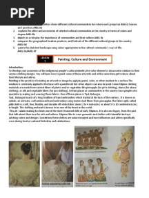 Painting: Culture and Environment: Lesson 1