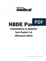 NBDE 1 Explanations