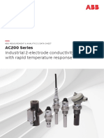 AC200 Series: Industrial 2-Electrode Conductivity Cells With Rapid Temperature Response