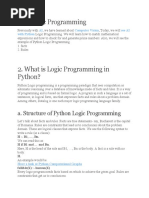 A. Structure of Python Logic Programming