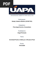 Actividad Practica Valida Por El Examen Final de Psicologia Social y Comunitaria