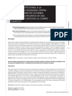 Respuesta Institucional a La Participación Ciudadana Contra El Extractivismo en Colombia La Dimensión Discursiva de Una Problemática