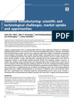 Additive Manufacturing Scientific and Technological Challenges, Market Uptake and OPPORTUNITIES