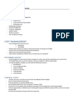 Objectives: Project Management Lesson 4 Planning Cost & Quality Management
