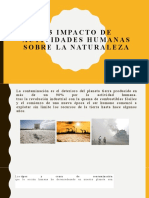 3.3 Impacto de Actividades Humanas Sobre La Naturaleza