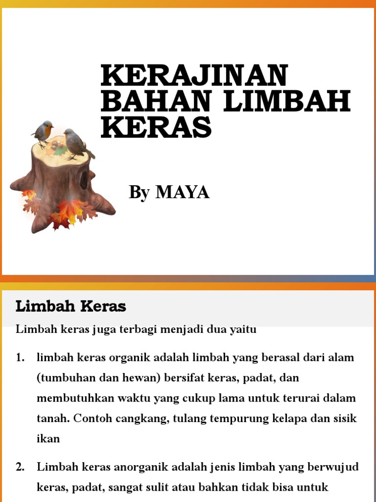 Kerajinan Bahan Limbah Keras Kelas 8