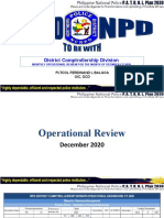 District Comptrollership Division Monthly Operational Review