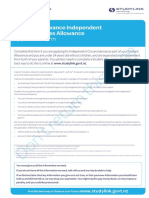 Independent Circumstances Allowance Application