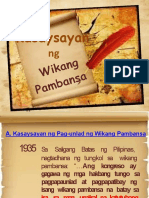 Aralin 5 Kasaysayan NG Wikang Filipino