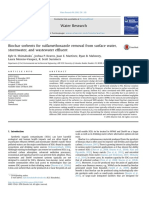 Biochar Sorbents For Sulfamethoxazole Removal From Surface Water, Stormwater, and Waste Water Effluent