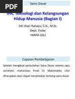 [MEETING XII] IPA, Teknologi, dan Kelangsungan Hidup Manusia - Copy