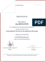 Certificate: Drg. Meutia Putri