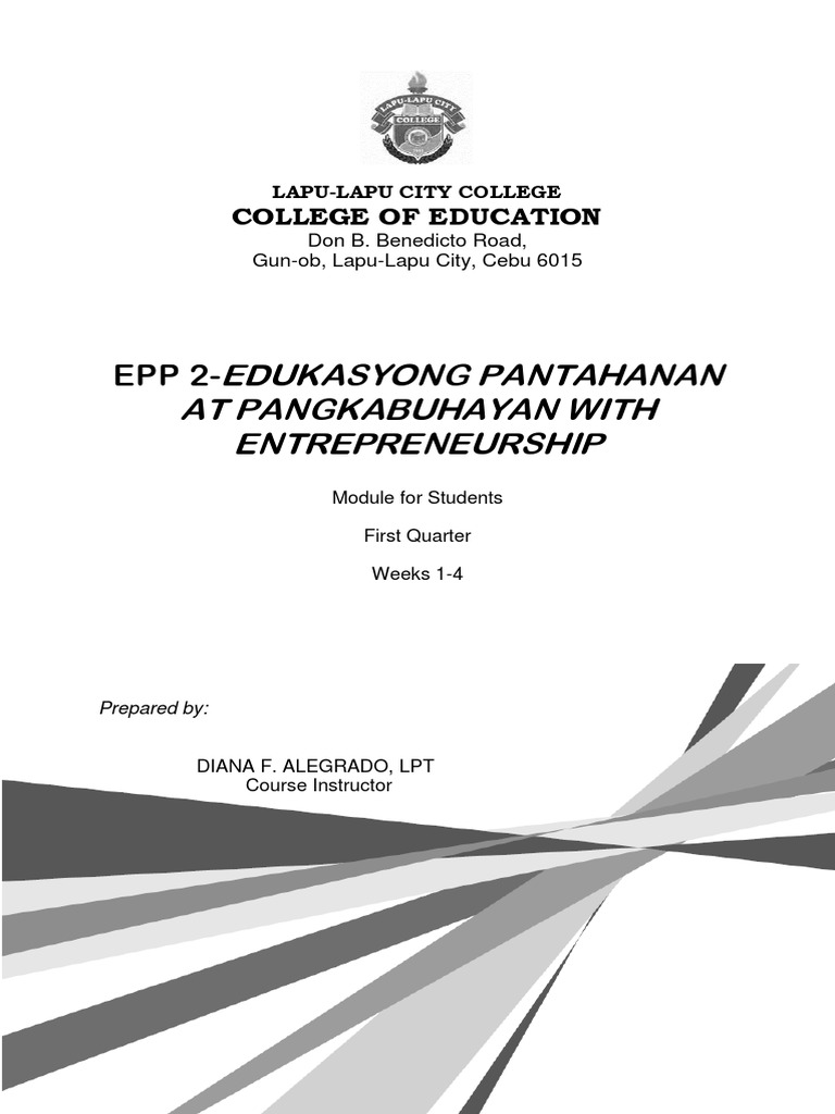 EPP 2: Entrepreneurship in Education Module | PDF | Reinforcement ...