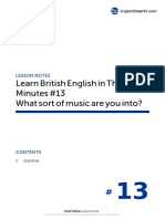Learn British English in Three Minutes #13 What Sort of Music Are You Into?