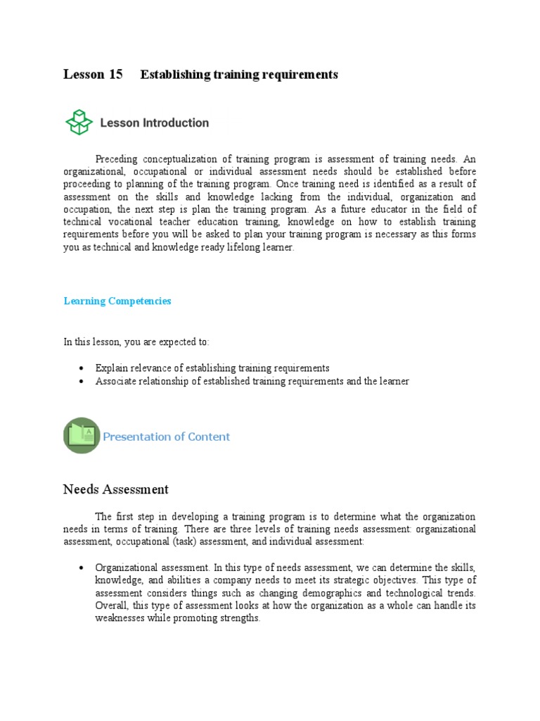 REQUIREMENTS FOR TRAINING visual data 7