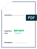 Ephedra: A Concise Report on its Botany, Chemistry and Uses