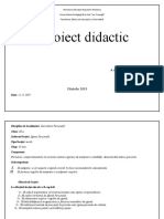 Proiect Didactic