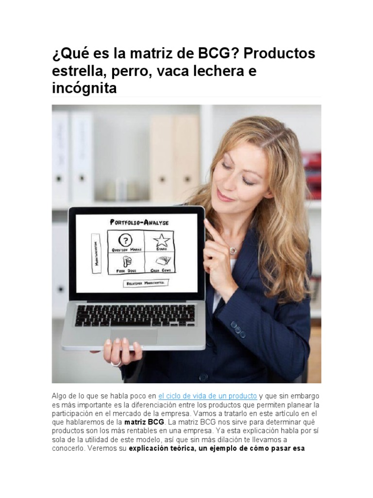 Matriz BCG: Productos Estrella y Perro | PDF | Análisis FODA | Apple Inc.