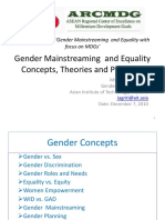 Gender Mainstreaming and Equality Concepts, Theories and Practices