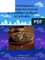 The Contemporary Traditional Art: Gawad Sa Manlilikha NG Bayan (Gamaba)